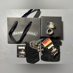 Chrome Hearts Necklace and Cemetery ring